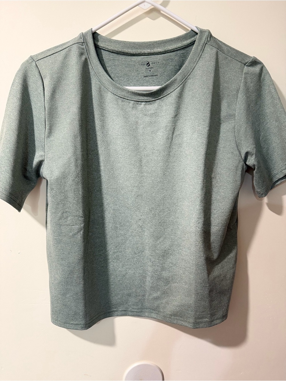 Heather Sage Green Crew Neck Tee